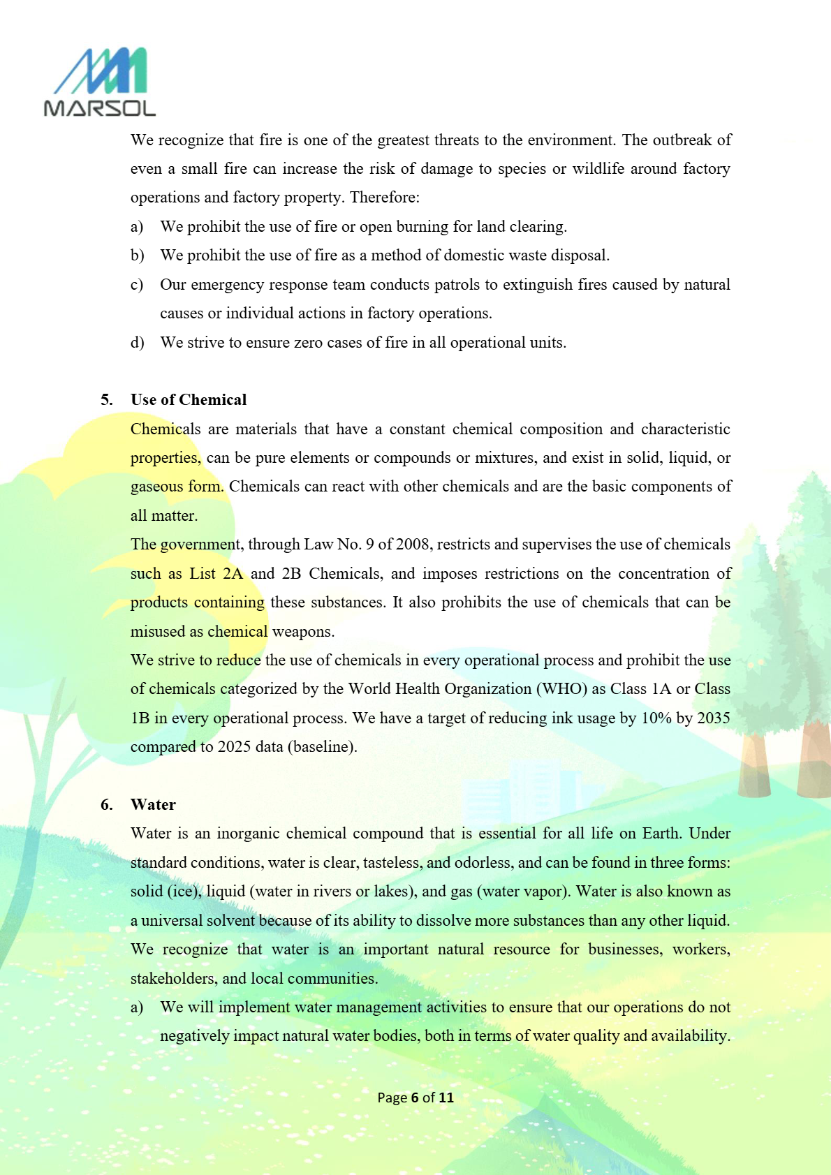 Policy page 6
